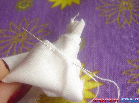 роза из ткани