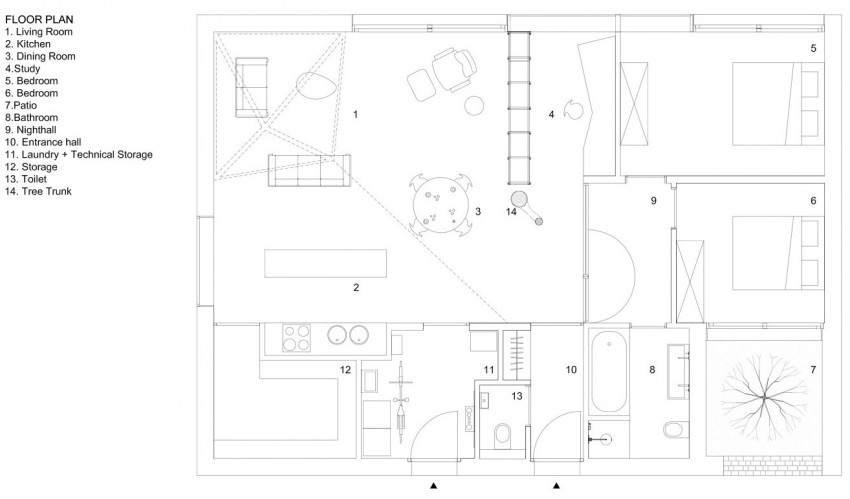 План-схема частной резиденции Huis voor Patrick