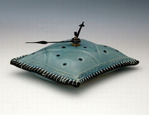 pillow shaped ceramic wall clock-003