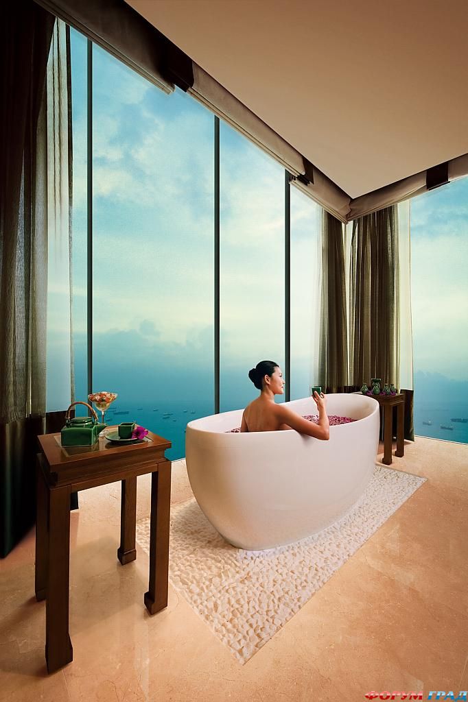 Ванная в номере отеля Marina Bay Sands
