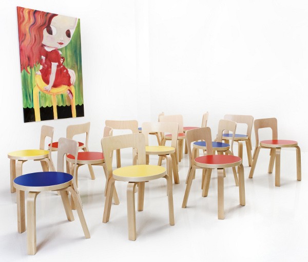 Алвар Аалто, набор детских стульев