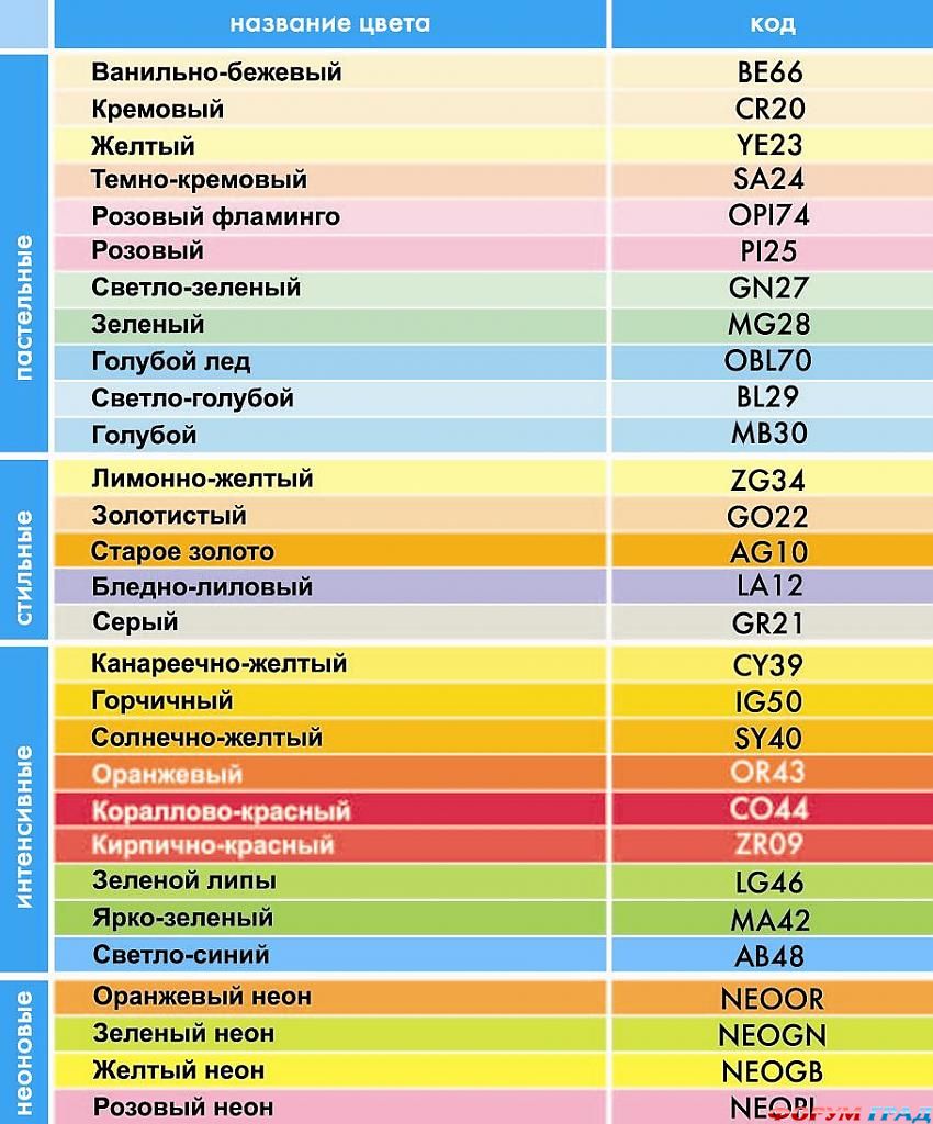 Цветовая гамма