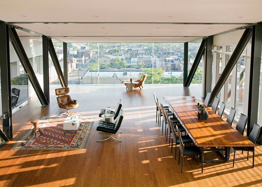 Интерьер загородного дома Emerald Art Glass House от FISHER ARCHitecture, Питтсбург, США