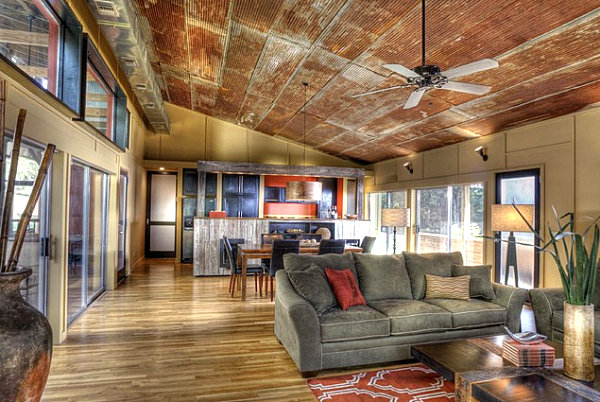 salvaged-ceiling-panels-in-a-modern-home