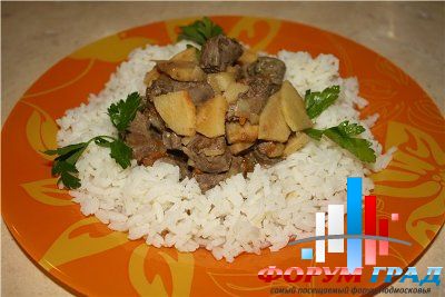 Печень с айвой