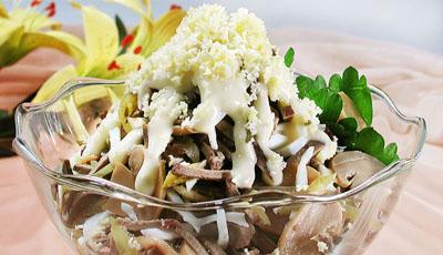 салат с печенью