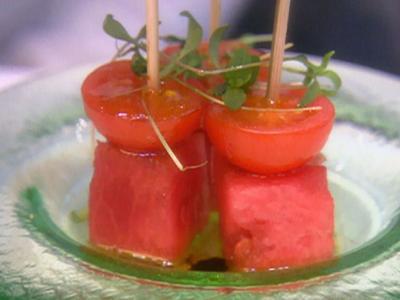 канапе с арбузом