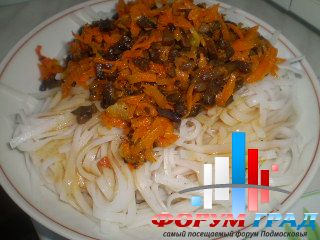рисоваля лапша с грибами