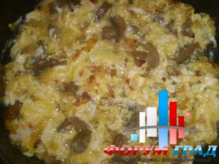 яичница с грибами