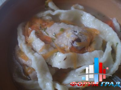 суп с домашней лапшой