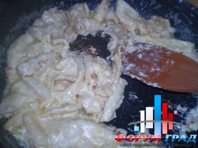 Кальмары в сливках