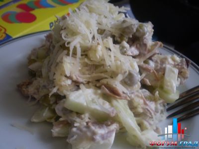 Салат из говядины с сыром