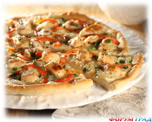 Пицца с курицей