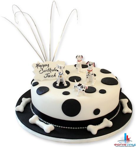 101 dalmatian dog cake 