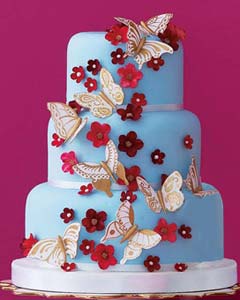 cake with butterflies