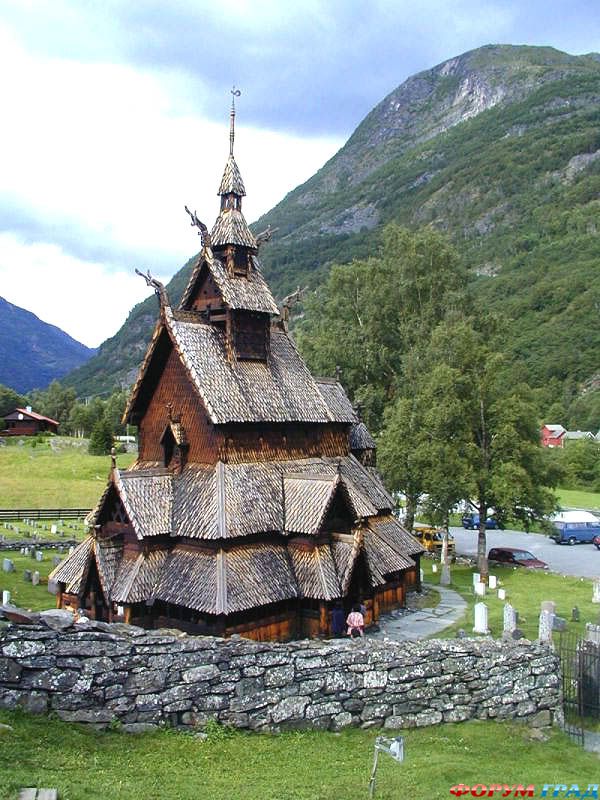 Деревянная церковь Borgund Лэрдала