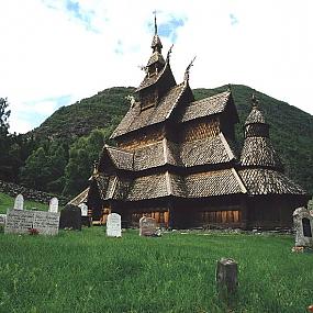 Деревянная церковь Borgund Лэрдала