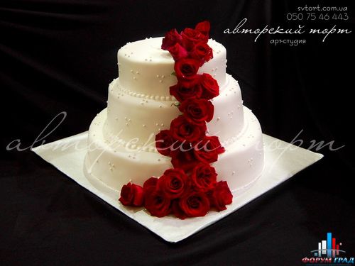 tort s krasnymi rozami 1 