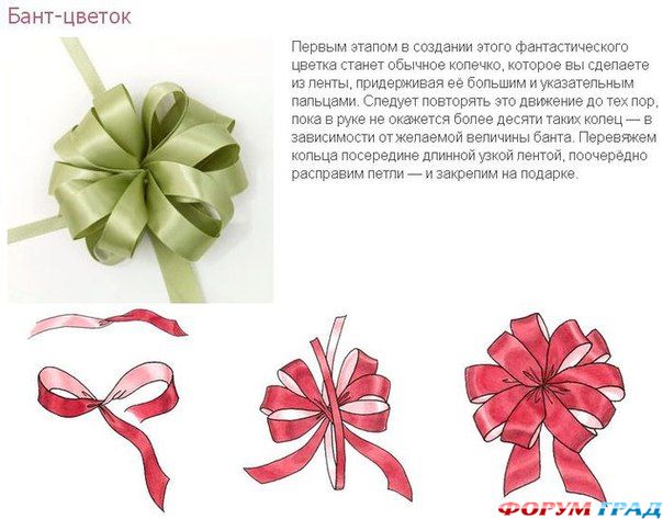 Бант цветок