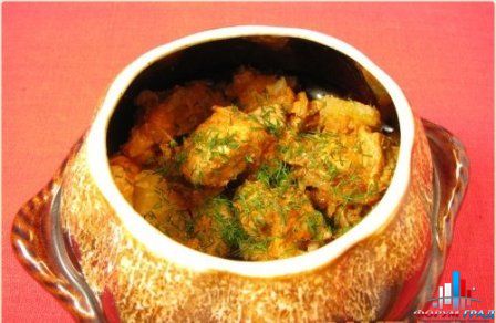 Цыплята в горшочке