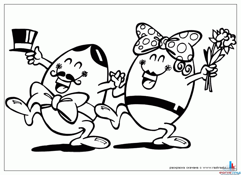 Пасхальные раскраски