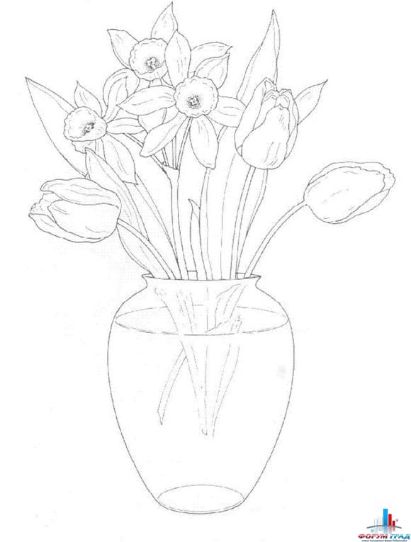 Раскраски к 8 марта