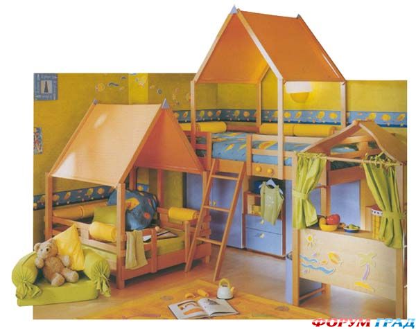 Детский дом-кровать