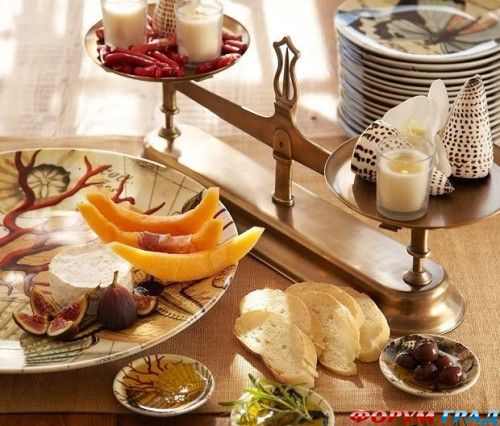 Сервировка стола в морском стиле