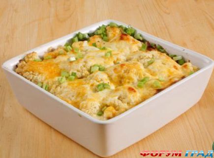Цветная капуста, запеченная под сыром