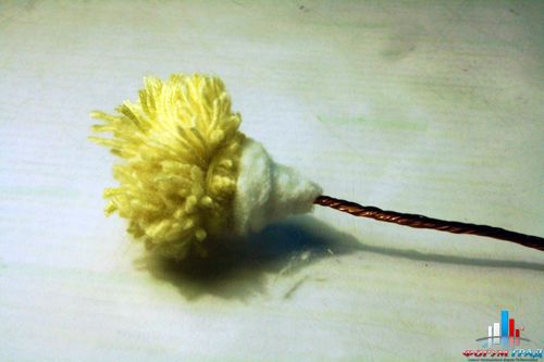 Поделка одуванчик из ниток