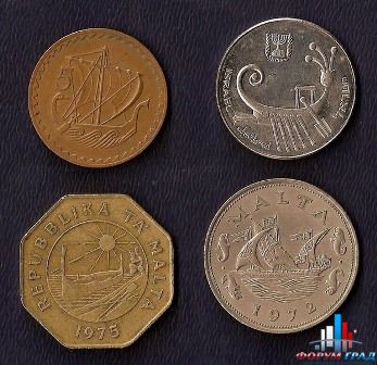 Монеты с изображением кораблей