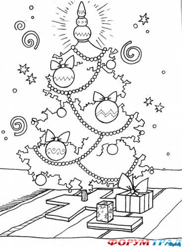 Новогодние раскраски