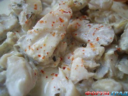 Рыба в молочном соусе
