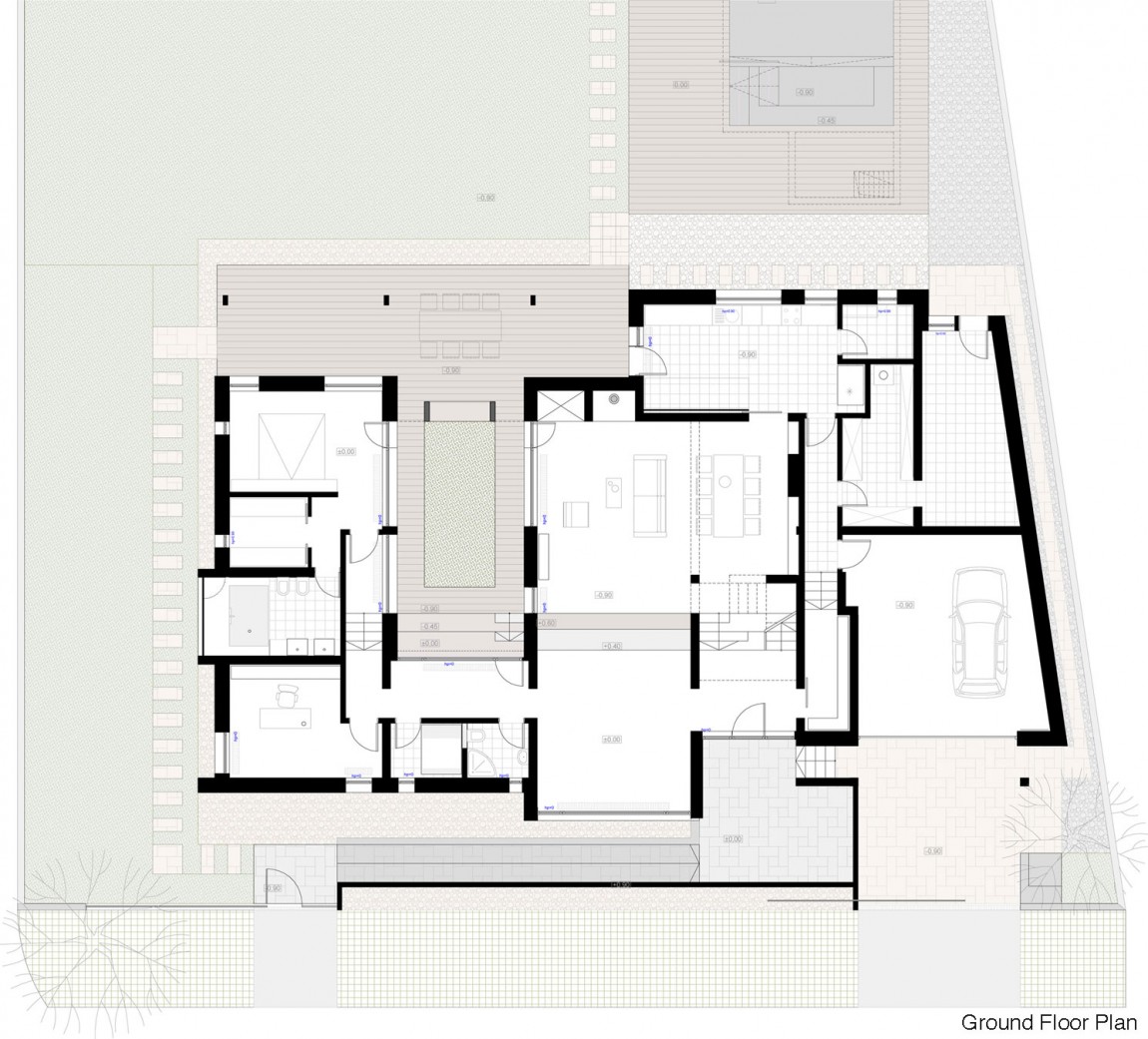 ДИзайн интерьера дома из дерева и камня A.B. House в Тимишоара, Румыния