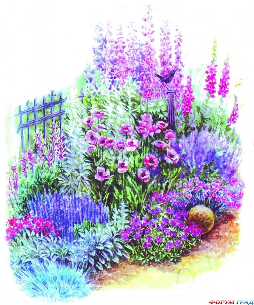 Пейзажный цветник