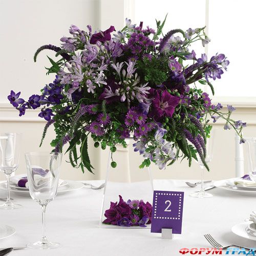 цветочное украшение праздничяного стола