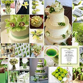 Зеленый свадебный декор