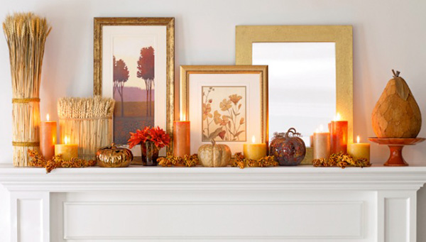 Warm Ideas for Your Autumn Fireplace Mantel