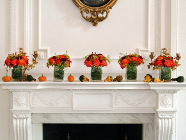 Warm Ideas for Your Autumn Fireplace Mantel