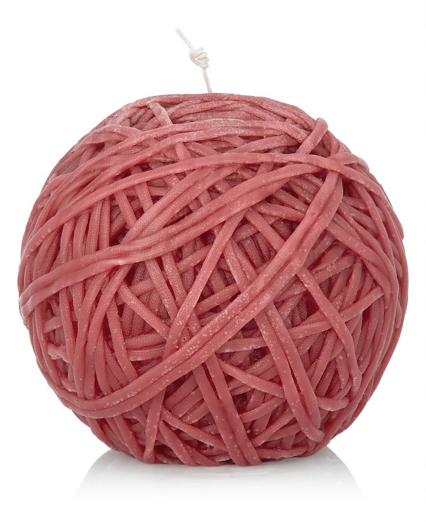 Ball of string wax candle