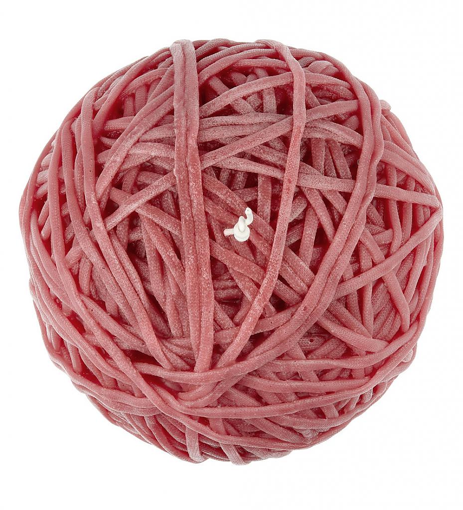 Ball of string wax candle