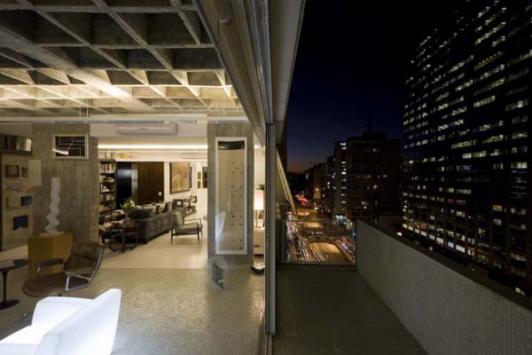 Contemporary apartment in Sao Paulo shared by father and son