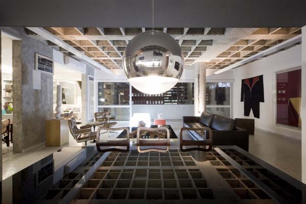 Contemporary apartment in Sao Paulo shared by father and son