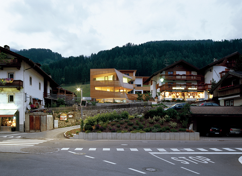 Cube House in the Dolomite Mountains