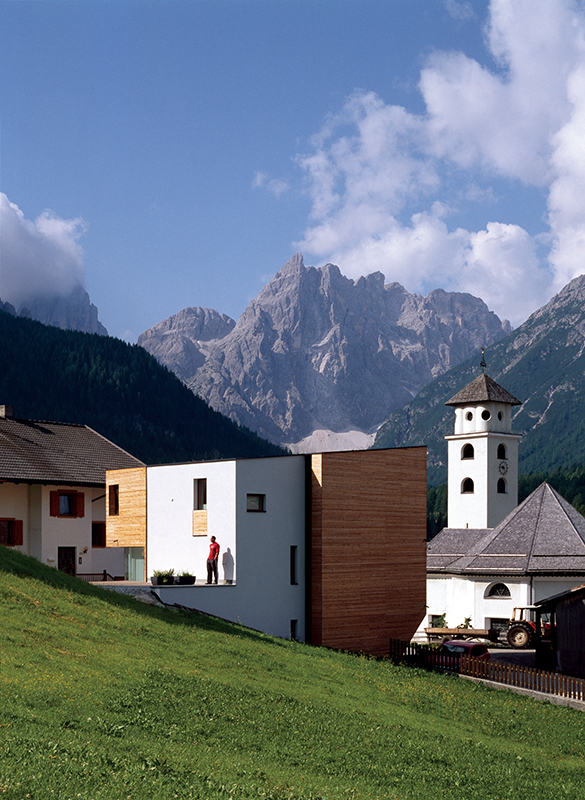 Cube House in the Dolomite Mountains