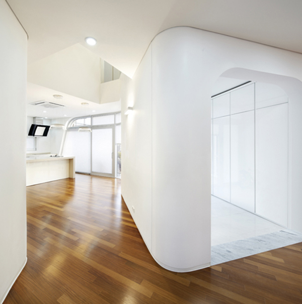 Eccentric White Residence With Square Perforations