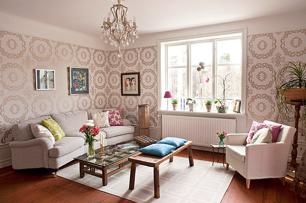 Eye-Catching Wallpapered Rooms