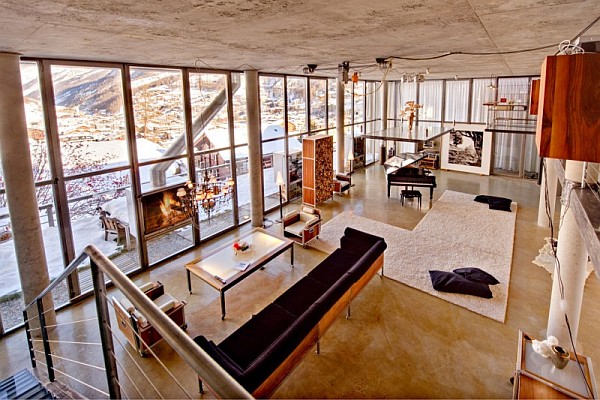 Heinz Julen Loft Offers Lavish Comforts Amidst Majestic Swiss Alps