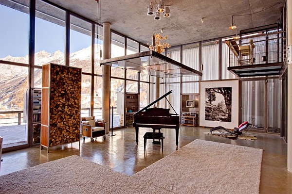 Heinz Julen Loft Offers Lavish Comforts Amidst Majestic Swiss Alps
