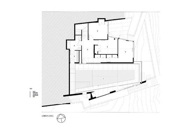 План дома с видом на Ботанический сад Веллингтона от Parsonson Architects
